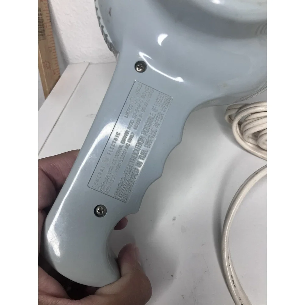 Vintage Blow Dryer Super-Pro 1400 Watts Hair Dryer Dusty Blue Tested Works